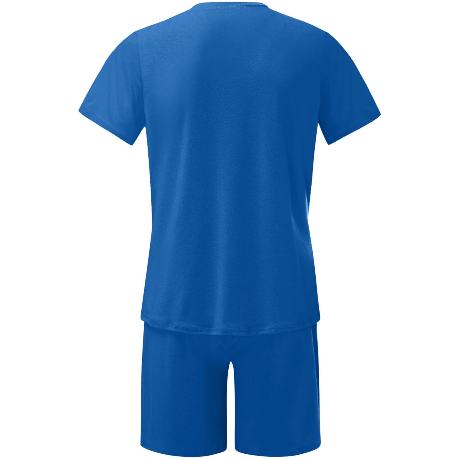 Mens Shorts Set Summer 2 Piece Outfits Casual Solid Shirt and Short Sets Athletic Sportswear Suit Sweatsuit Tracksuits