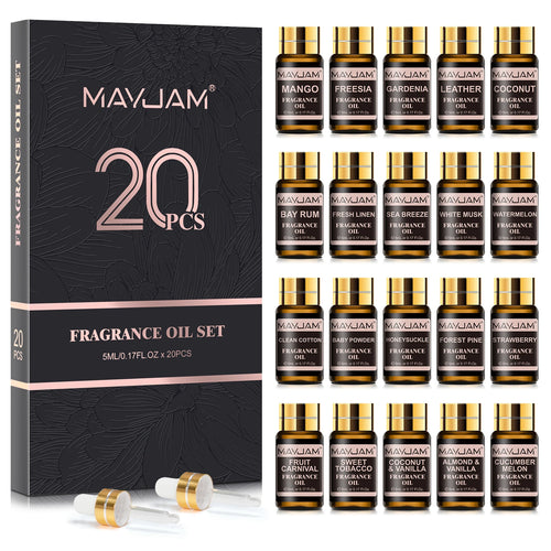 20PCS Essential Oils Gift Set Aromatherapy Essential Oils Oregano Neroli Helichrysum Spearmint Lemon Eucalyptus Turmeric