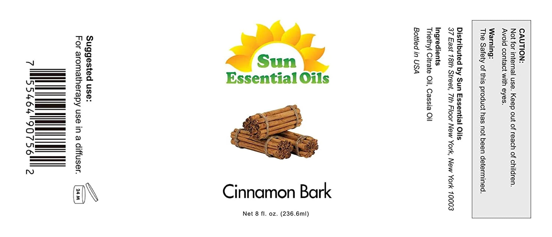 Cinnamon Bark Essential Oil, 8 Fl Oz
