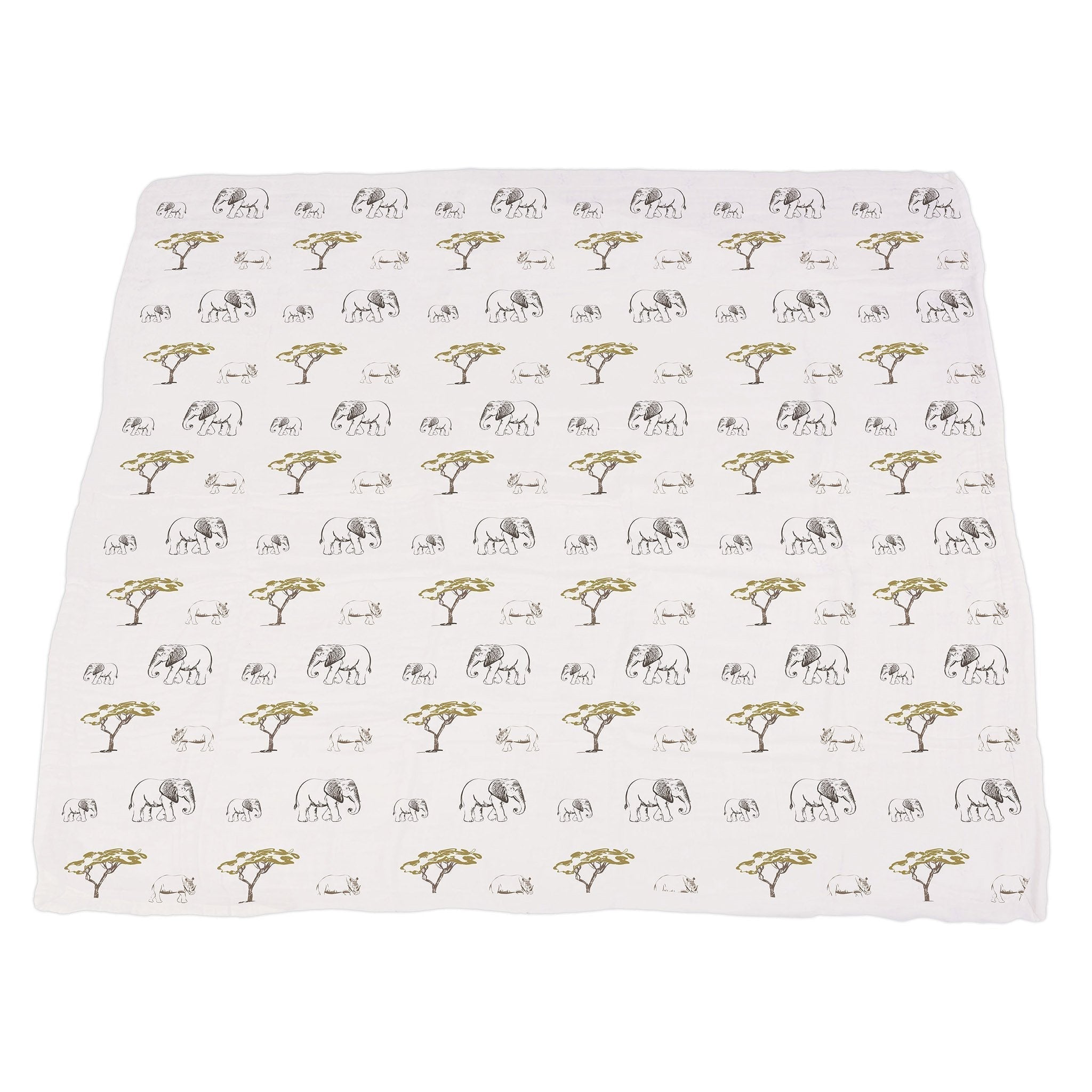 Bamboo Muslin Baby Blanket Lion Rhino Elephant Swaddle