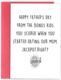 Funny Fathers Day Card for Step Dad, Bonus Dad Fathers Day Gift, Father'S Day from Step Daughter Son