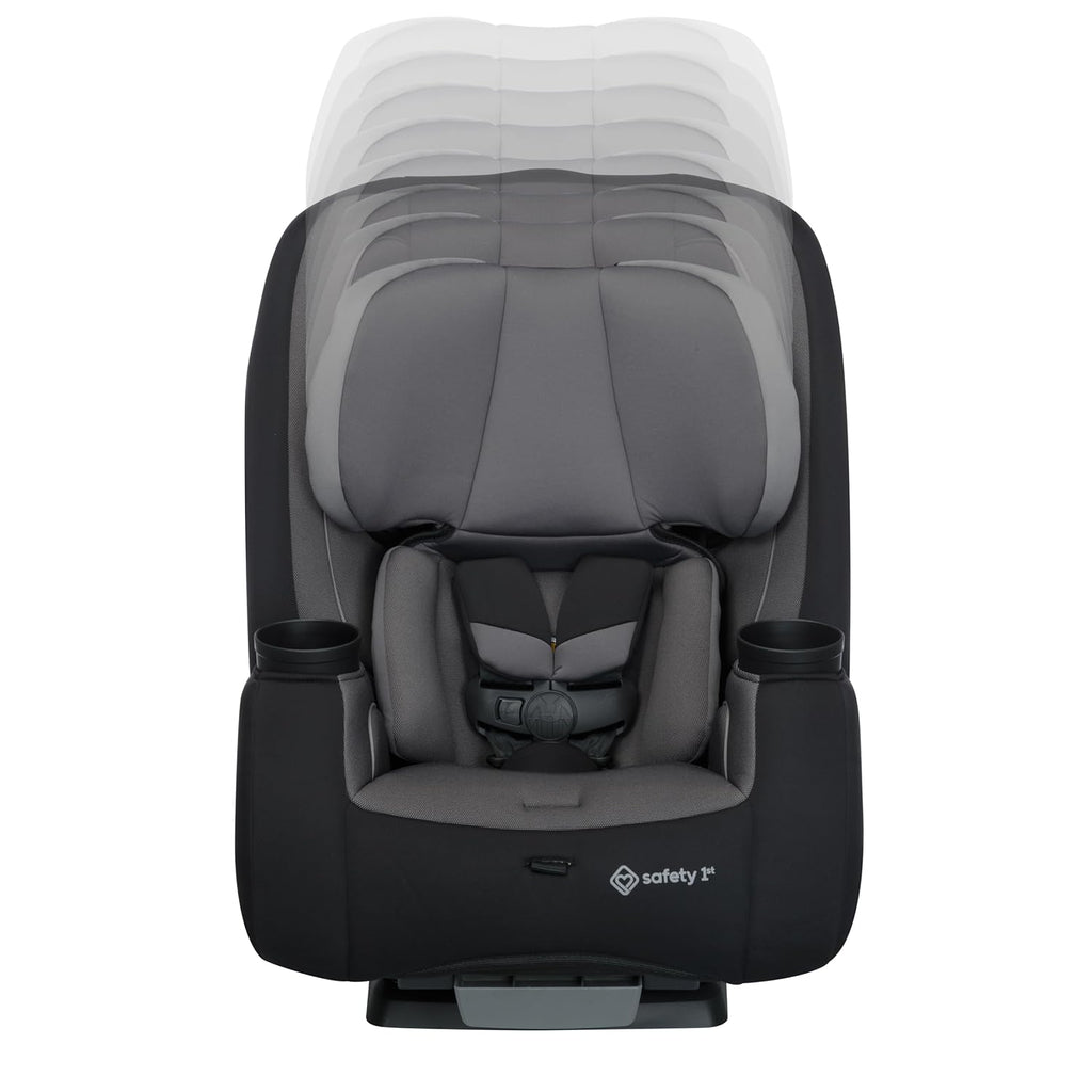 Trimate 3-In-1 Convertible Car Seat, Slim Fit, Infant to Big Kid Car Seat, Easy-Install Harness, Machine-Washable Cover, Dishwasher-Safe Cup Holders, 5-100 Lbs, Sharkskin