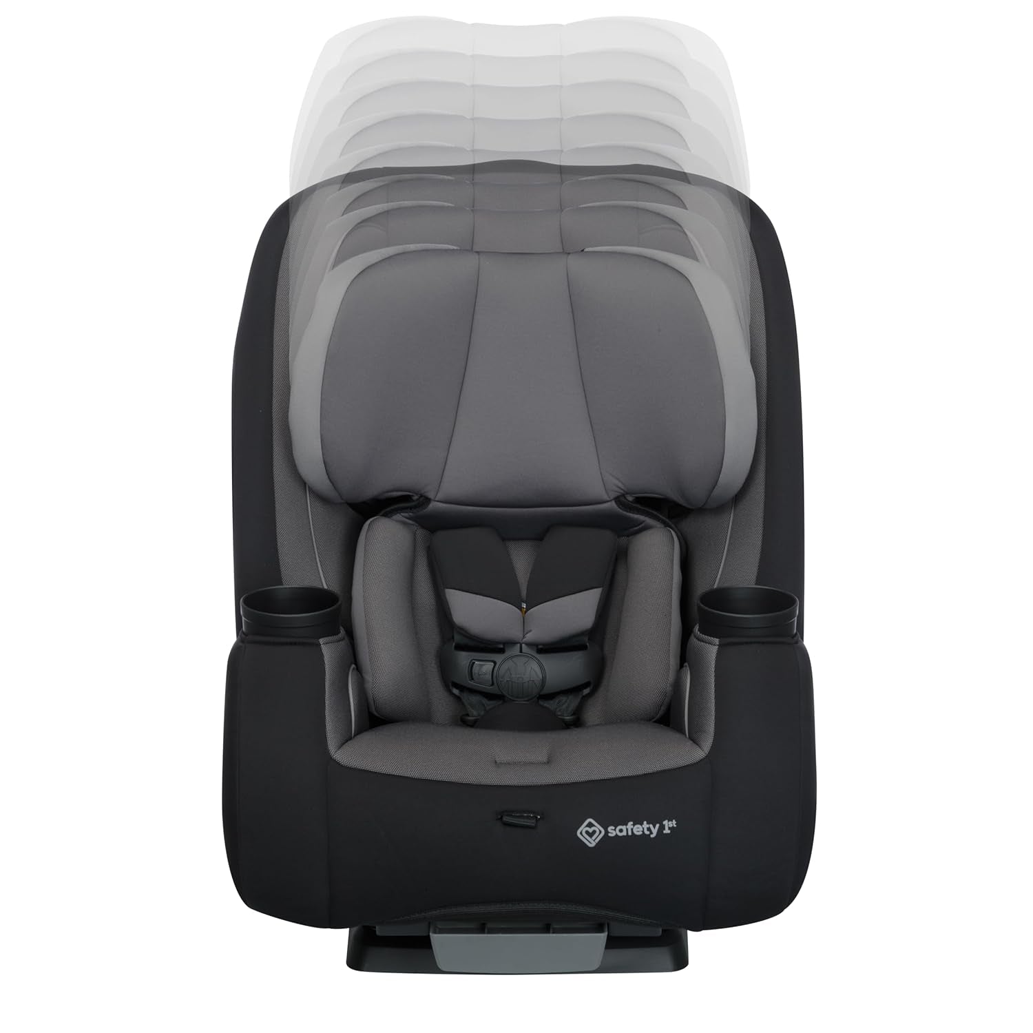 Trimate 3-In-1 Convertible Car Seat, Slim Fit, Infant to Big Kid Car Seat, Easy-Install Harness, Machine-Washable Cover, Dishwasher-Safe Cup Holders, 5-100 Lbs, Sharkskin